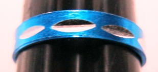 RNLS-BH Lazer Sparkle Ring - Blue Horizontal Dash