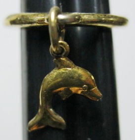 4690 Gold Tone Toe Ring - Dolphin