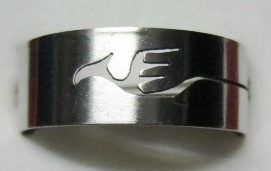 93799-P105 Engraved Stainless Steel Ring - Phoenix Size 10 1/2